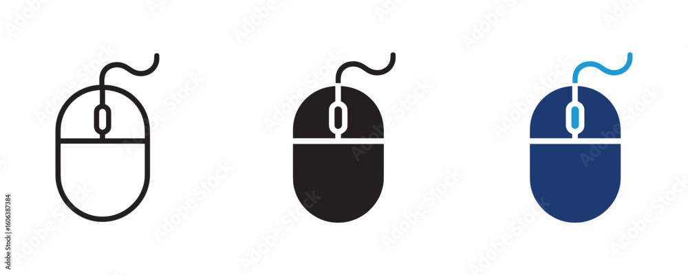 Poster mouse icon set for web and mobile app. click sign and symbol. pointer icon vector illustration .