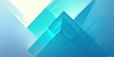 Obraz premium Abstract geometric shapes in gradient blue design 