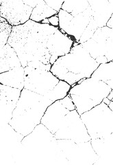 Fine cracks in the coating Cracked soil grunge texture vector design transparent background