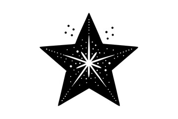 Obraz premium Vector art of silhouette of a Christmas star