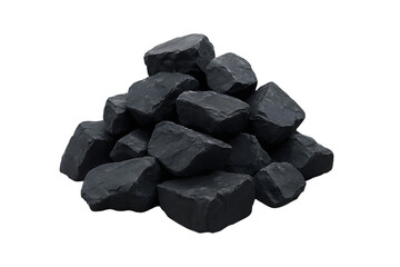 Obraz premium Dark gray rocks piled high a dark background a closeup view