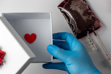 Blood donation concept