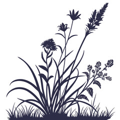 Naklejka premium black and white allium schoenoprasum