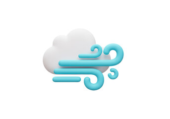 Isolated Wind Cloud with Blowing Air Streams