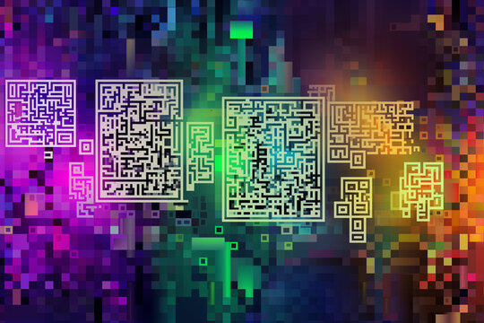 QR code pattern wallpaper