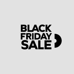 Bold black friday sale text graphic