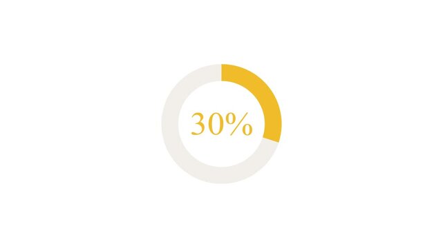 30% opeaning loading iconm animation. 4k video