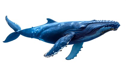 Humpback whale swimming (1)