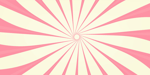 Candy striped background. Christmas sweet texture. Spiral pink pattern of rays. vector 10