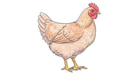 Lovely hen with charming presence, ideal for farm fresh branding and agricultural promotions