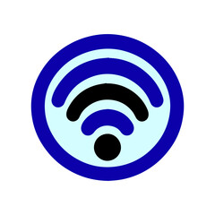 WiFi signal icon, modern wireless network symbol, internet connectivity vector illustration isolated