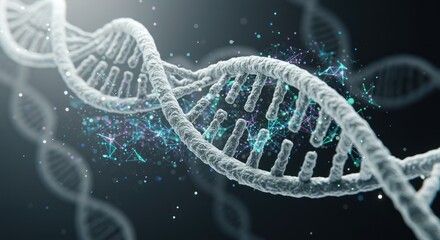 Abstract representation of a DNA molecule with plexus structure.