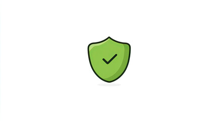 Green shield with check mark symbolizing secure protection