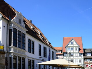 Historical Market Square in the Town Bad Gandesheim, Lower Saxony