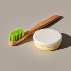 Bamboo toothbrush and cleansing pad