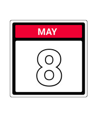 calendar icon may month date  8