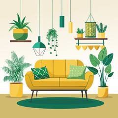 modern living room with sofa