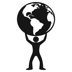 hand holding globe