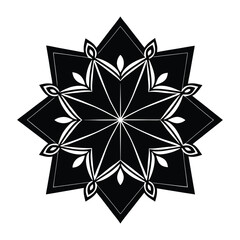 black and white abstract flower