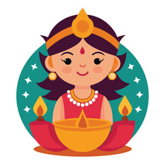 happy Diwali vector illustration 