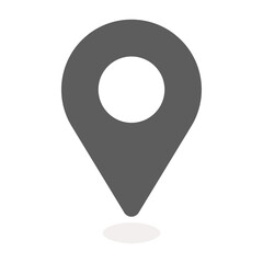 黒いマップピンのアイコン - シンプルでかわいい現在地･目的地のマーク、目標･ゴールのイメージ素材