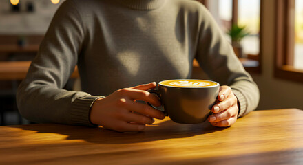 Elegant Cafe Moment – Coffee on the Table