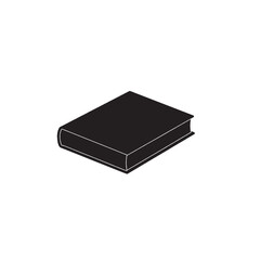 Book Outline Silhouette on White Background – Vector Illustration for Knowledge, Storytelling, and Imagination Concepts