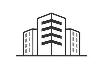 Obraz premium company building icon vector