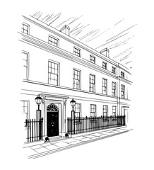 Downing Street, London  - Official residence of the British Prime Minister
