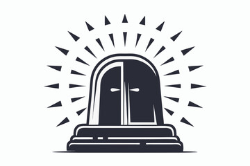 emergency siren icon vector