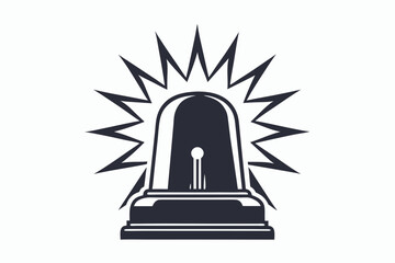emergency siren icon vector
