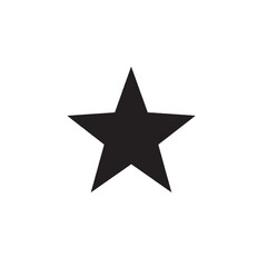 Star Symbol Silhouette on White Background – Vector Illustration for Excellence, Cosmic Themes, and Celebration Concepts