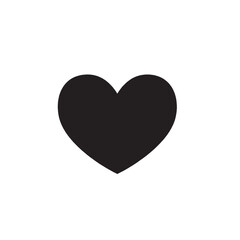 Heart Shape Silhouette on White Background – Vector Illustration for Love, Emotion, and Connection Concepts