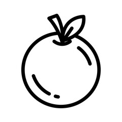 Orange icon single thin line