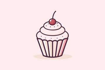 cupcake with cherry