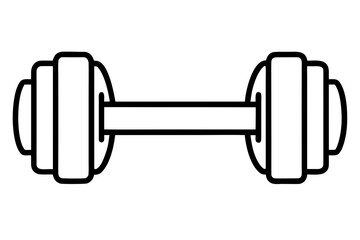 minimalist vector logo dumbbell vector
