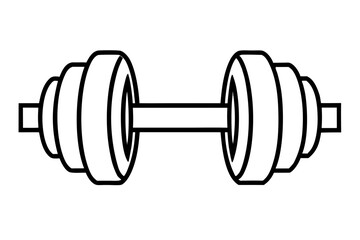 minimalist vector logo dumbbell vector