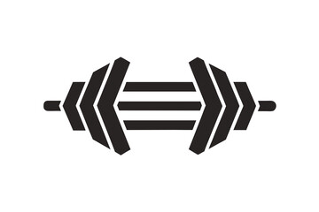 minimalist vector logo dumbbell vector