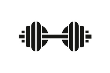 minimalist vector logo dumbbell vector