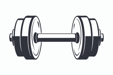 Naklejka premium minimalist vector logo dumbbell vector