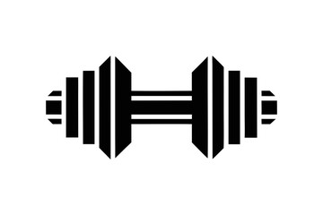 minimalist vector logo dumbbell vector