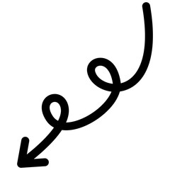 Obraz premium Black arrow white background. A arrow illustration on white background