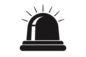 emergency siren icon vector