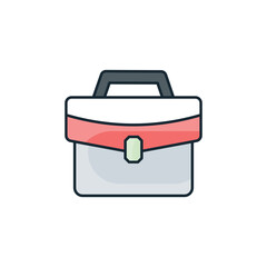Briefcase icon design with white background stock illustration