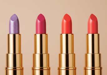 Vibrant and luxurious lipsticks in a spectrum of colors, presented with their respective swatches.

