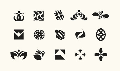 Geometric Icons Design Elements Collection