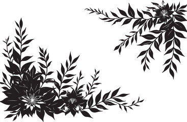Floral Grass and Wildflower Silhouette Vector Background

Nature Border with Flowers and Stars Black Design

Decorative Wild Plants and Grass Silhouette Illustration