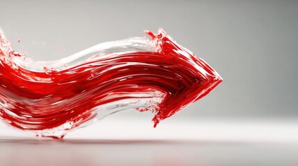 Arrow Animation on Transparent Background, Red Arrow Loop Direction Concept