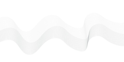 Abstract wave element for design. Stylized line art background. Vector illustration.