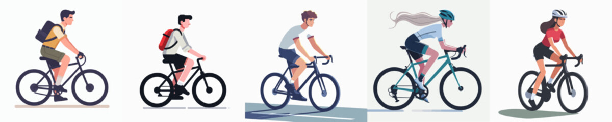 Obraz premium vector of a person cycling